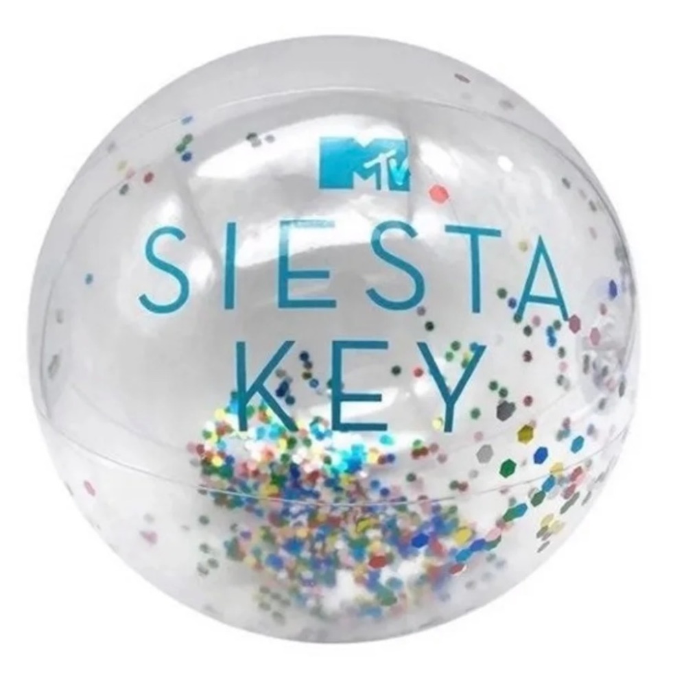 Clear Confetti Beach Ball